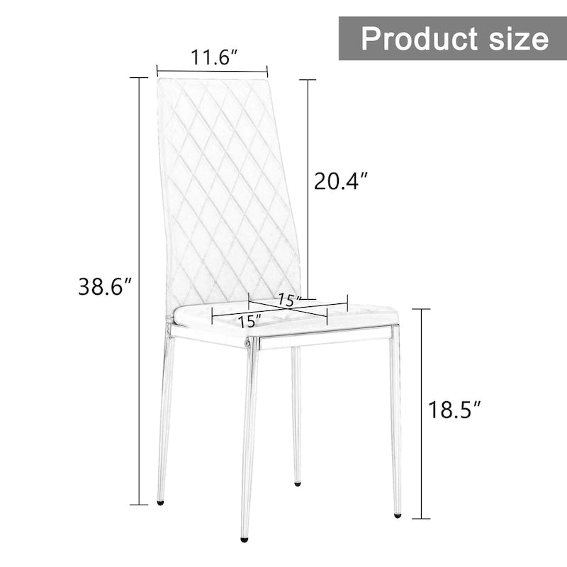 Dining chair, black chair and 6-piece set of