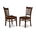 Mahogany Rectangle Dining Table Set with Wooden Seat Chairs (3 or 5 Piece)