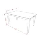 Mahogany Rectangle Dining Table Set with Wooden Seat Chairs (3 or 5 Piece)