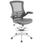 Ergonomic Drafting Stool with Flip-Up Arms & Adjustable Height