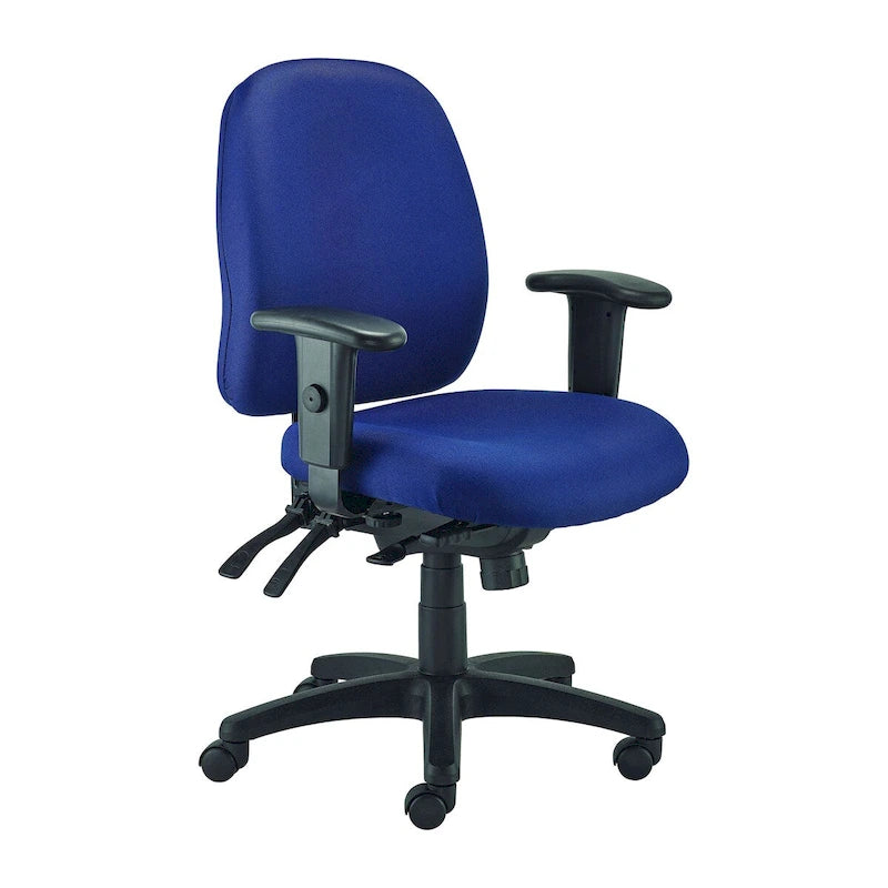 Multi-Function Ergonomic Swivel Task Chair with Adjustable Arms & Lumbar Support