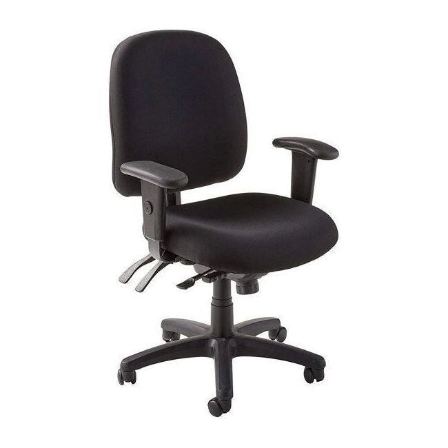 Multi-Function Ergonomic Swivel Task Chair with Adjustable Arms & Lumbar Support