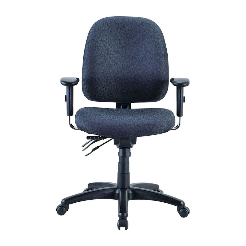Multi-Function Ergonomic Swivel Task Chair with Adjustable Arms & Lumbar Support